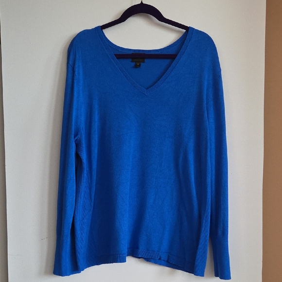 JM Collection Royal Blue Sweater - Picture 1 of 5